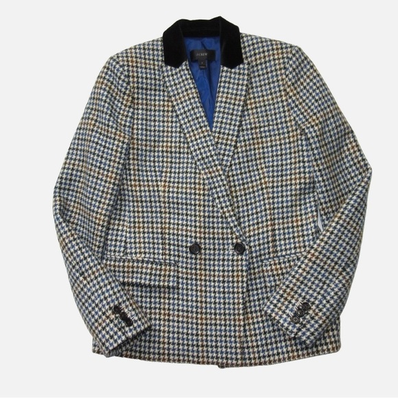 J. Crew Black and Blue Sport Coat with Velvet Collar